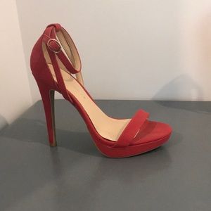 Red Stappy Heels